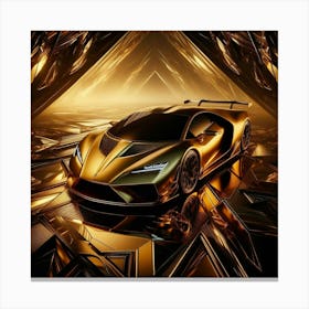 Golden Lamborghini 34 Canvas Print