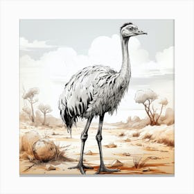 Cute Emu Canvas Print