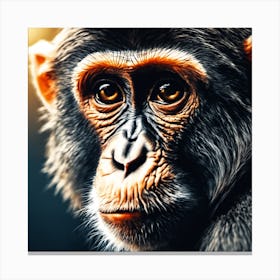 Chimpanzee Portrait 17 Canvas Print