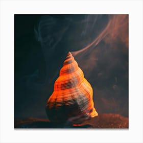 Sea Shell With Smoke Canvas Print