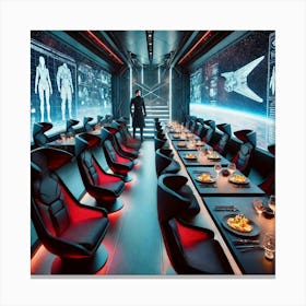 Scifi Restaurant Zoya Nightshade Canvas Print