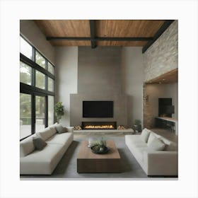 Modern Living Room 13 Canvas Print