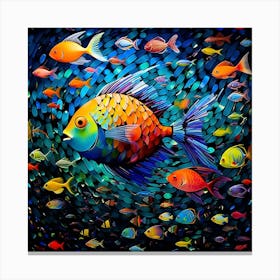 Colorful Fishes In The Sea 1 Canvas Print