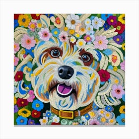 Flower Dog 2 Canvas Print