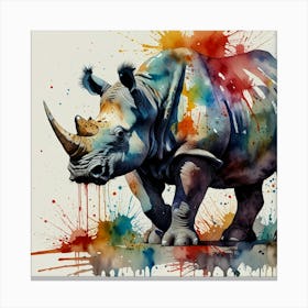 Rhino Painting 1 Canvas Print