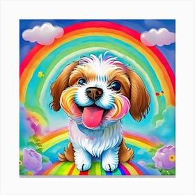 Rainbow Dog Canvas Print