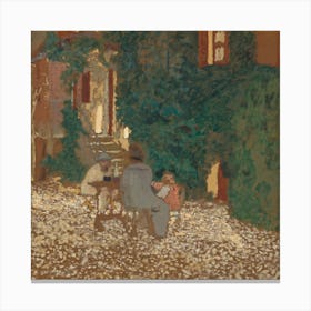 Repast In A Garden (1898) By Edouard Vuillard Canvas Print