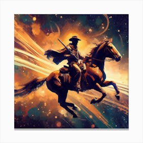 Cowboy In Space 1 Canvas Print