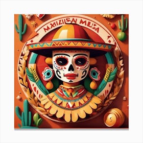 Mexican Day Of The Dead 9 Canvas Print