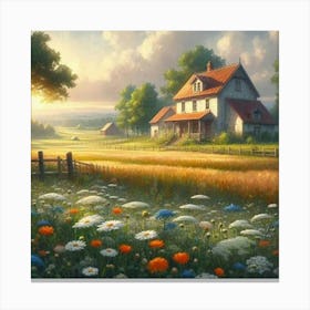 House In The Countryside Canvas Print