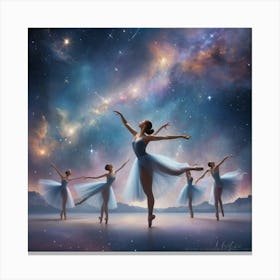 Ballerinas In Space paintings art print Canvas Print