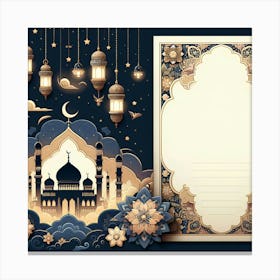 Muslim Greeting Card Canvas Print