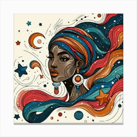 Lyricelle Celestial Portrait Canvas Print