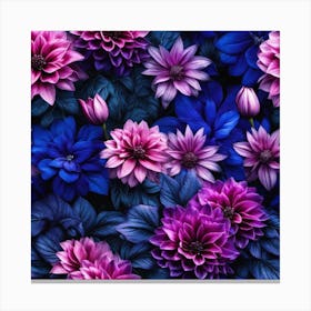 Dahlia Wallpaper Canvas Print