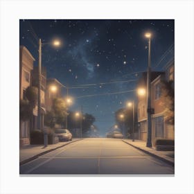 Street At Night Canvas Print