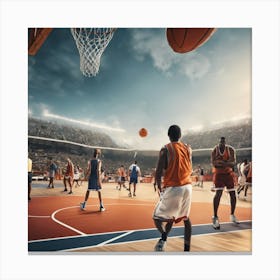 Basketball Game Canvas Print