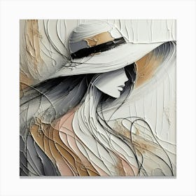 Woman In A Hat 12 Canvas Print