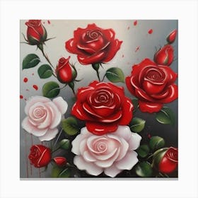 Red Roses 1 Canvas Print