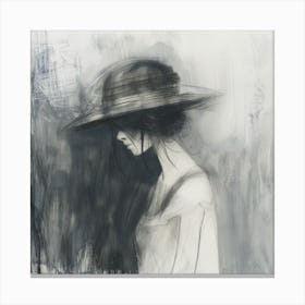 Woman In A Hat 24 Canvas Print