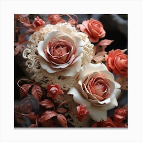 Paper Roses 3 Canvas Print