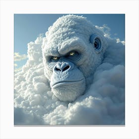 Gorilla In The Clouds Canvas Print