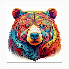 Colorful Bear Canvas Print