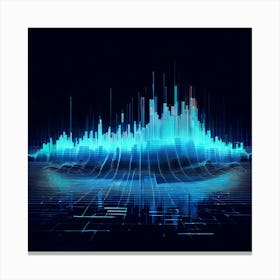 Glitched Soundwave art print 1 Canvas Print