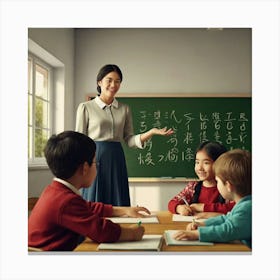 Chinese Teacher Canvas Print