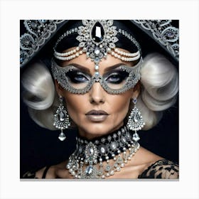 Woman In A Mask Canvas Print