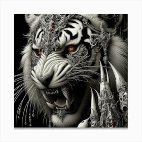 White Tiger 60 Canvas Print