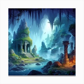 Fantasy Cave Canvas Print