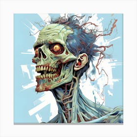 Zombie Head 1 Canvas Print