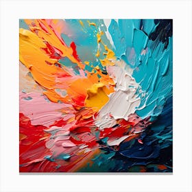 Vivid Visions: Brushstrokes in Detail Canvas Print