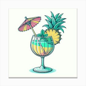 Tropical cocktail 4 Canvas Print