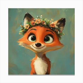 Cute Fox 4 Leinwandbild