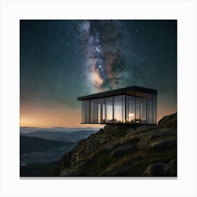 Glass House In The Mountains Canvas Print