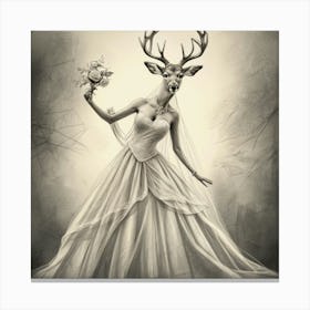 Deer Bride 12 Canvas Print