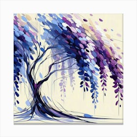 Abstract modernist Wisteria tree Canvas Print