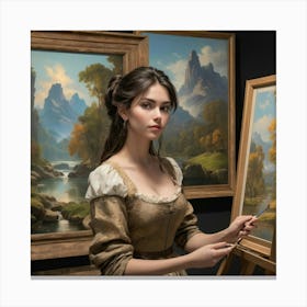 Portrait Of A Woman Painting Art Print Canvas Print