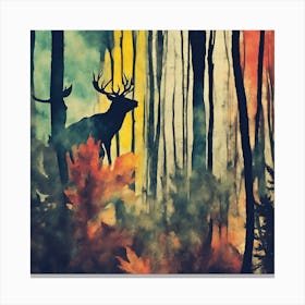 Deer In The Woods 1 Canvas Print