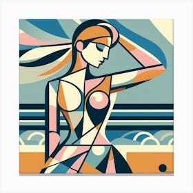 Abstract portrait of a girl Canvas Print