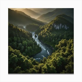 Sunrise In The Mountains 3 Canvas Print