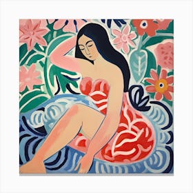 Woman In A Red Dress, The Matisse Inspired Art Collection Canvas Print