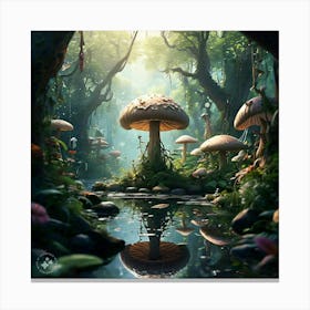 Mushroom Forest 2 Canvas Print