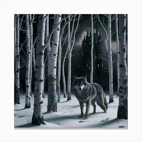 Wolf In The Woods Canvas Print