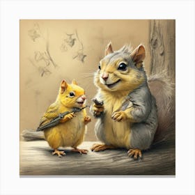 Squirrels Canvas Print