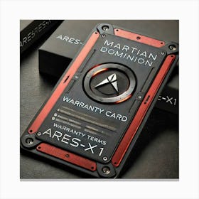 A Futuristic Warranty Card For The Ares X1 Canvas Print