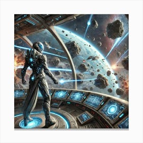 Lysara Stratos Asteroid Barrage Scifi Canvas Print