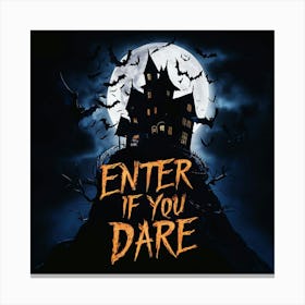 Happy halloween Illustration Spooky Horror devi background5 (3) Canvas Print