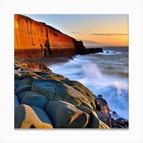 Sunset At The Cliffs 1 Canvas Print